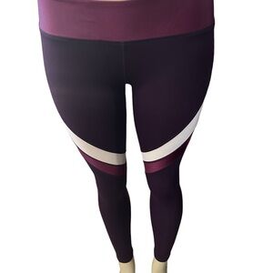 Women's Purple and White Leggings